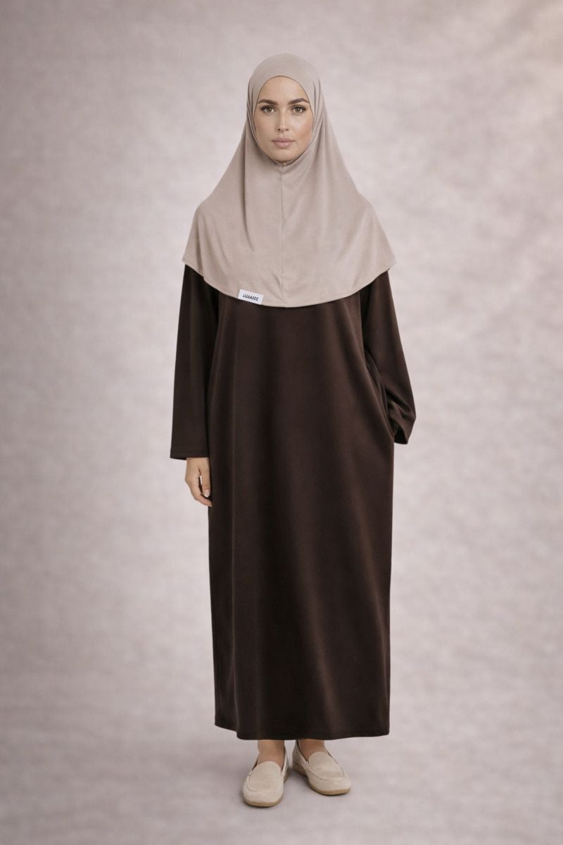 Breezy Elegance Dress Chocolate