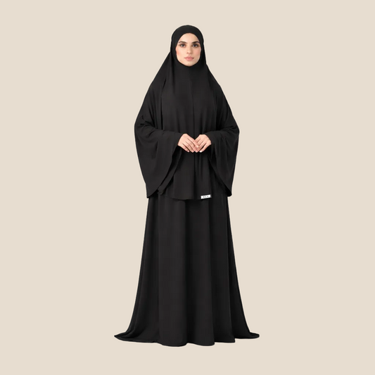 Khimar & Abaya Set - Noir Black