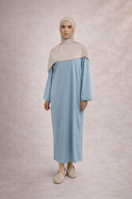 Breezy Elegance Dress Light Blue